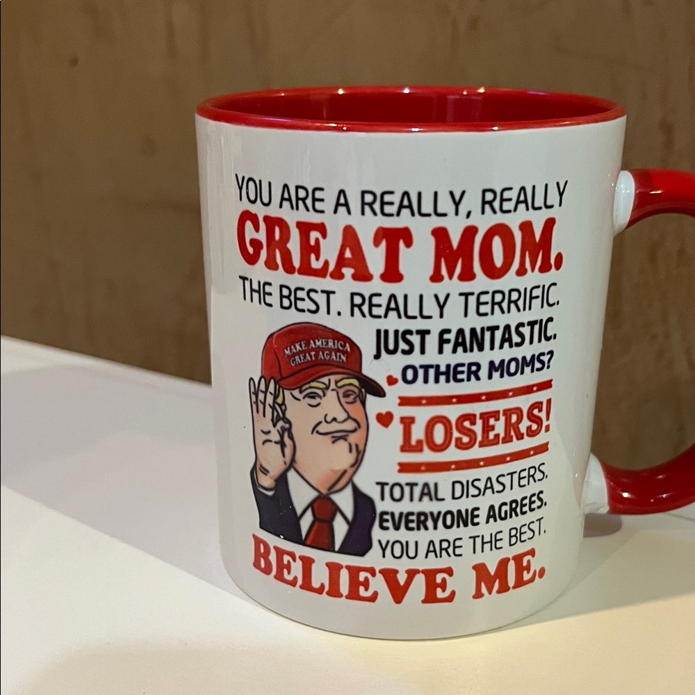 Political For Mom Red and White Novelty Mug new